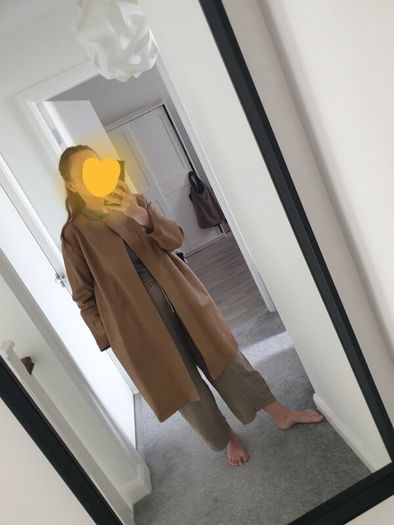 Cos Leather Coat Size Uk 14