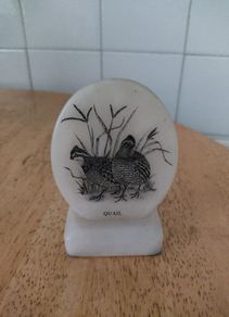 Marble Quail ornament - Made in USA (not a ceramic but I can't change the category)