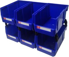 Storage Organizer Bins,Wall Mount Storage Parts Rack,Stackable Shop Tool Bins for store Screws,Small Parts,Office Supplies and other Accessories 6 Pack
