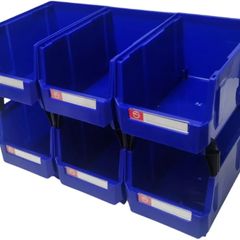 Storage Organizer Bins,Wall Mount Storage Parts Rack,Stackable Shop Tool Bins for store Screws,Small Parts,Office Supplies and other Accessories 6 Pack