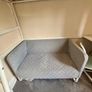 VITVAL Loft bed frame with mattress & desk top, white/light grey, 90x200 cm Image 7