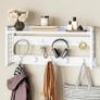 Coat and Shoe Rack, Coat Stand with 3-Tier Shoe Rack, White Hall Tree with 15 Coat Hooks, 3-Tier Shoe Storage Rack, Shoe Bench for Hallway and Entrance, White Image 4