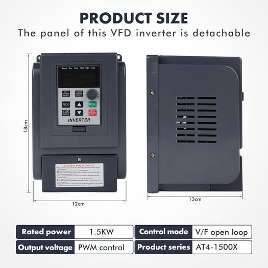 0.75KW Variable Frequency Drive VFD Frequency Converter Single Phase 220V Input to Three Phase 380V Output :READY FOR COLLECTION