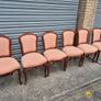 Set of 6 Carved Dining Chairs Solid Wood Image 2
