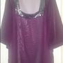 Wardrobe wine top with sequins perfect condition size UK14/16 EUR42/44 Postage included Image 2