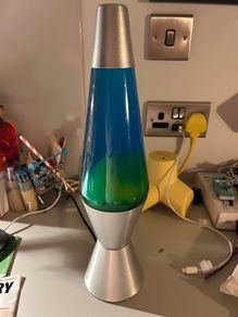Blue and Silver Lava Lamp