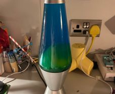 Blue and Silver Lava Lamp