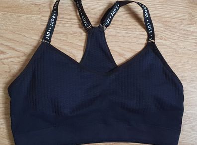 2 For Sale - 5 euro each - 1 New with Tag - Both Size 40/42 -  Size 12 - A Navy Sports Bra - Removable Padded Cups - Read Carefully - #