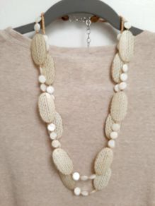 Cream bead necklace