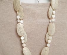 Cream bead necklace