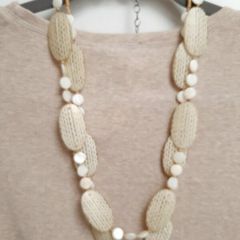 Cream bead necklace