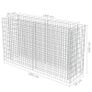 Gabion Raised Bed Galvanised Steel 180x50x100 cm Image 6