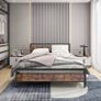 King Size Bed Frame with Wood Headboard,Heavy Duty Metal Platform Image 10