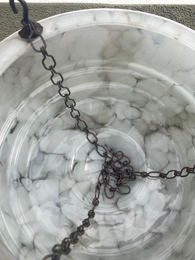 Vintage Art Deco glass ceiling light shade