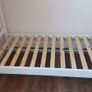 White single bed frame with or without mattress Image 3