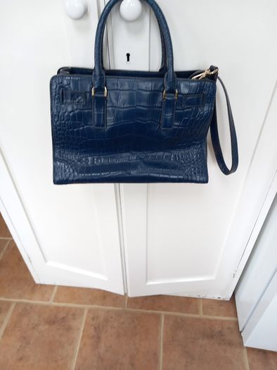 Michael Kors Navy Leather Bag