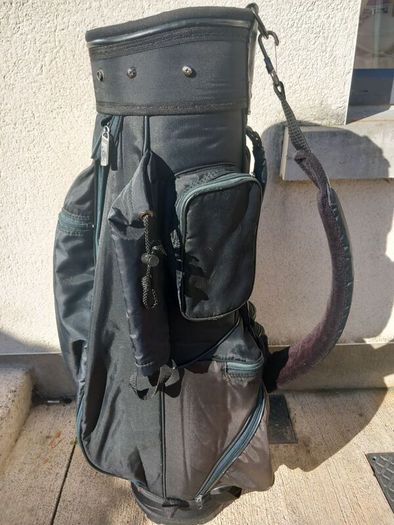 A selection of golf bags