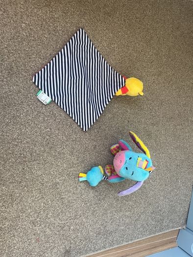 Winnie the Pooh Comforter and Eeyore toy
