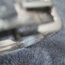 solid silver buckle bangle, full halmarks,Birmingham,35g Image 3