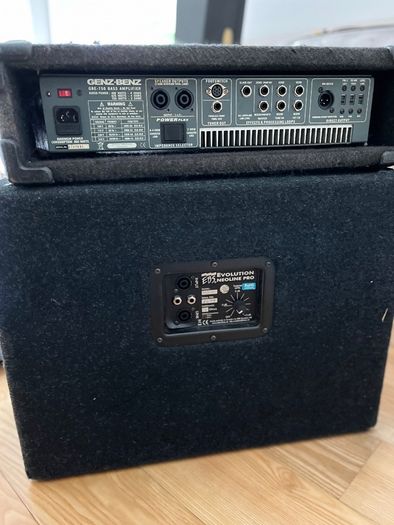 Genz Benz 750 Bass amp head and 2x10 EBS NEO Cab