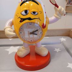 Vintage yellow m&ms clock