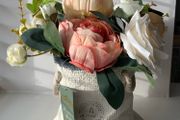 BRAND NEW Artificial Flower Ceramic Bag - Gorgeous Gift!