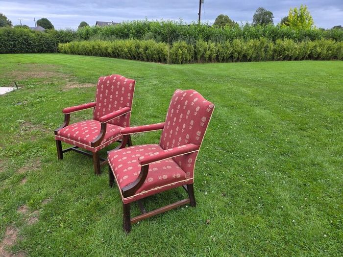 Pair of high quality hardwood chairs