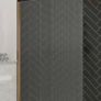 Merlyn 800 brushed bronze flutted glass Image 2