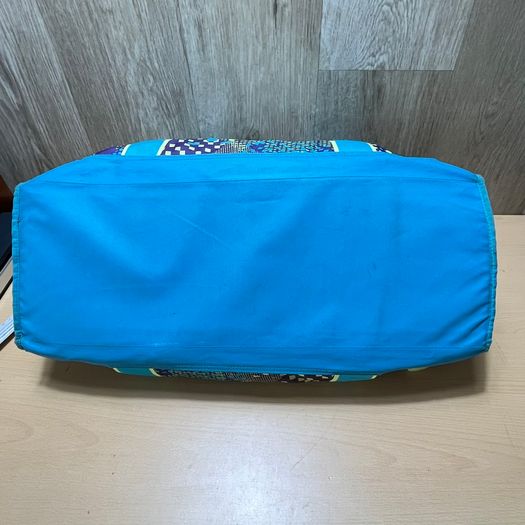 Nike Blue Purple Yellow Geometric Pattern Duffel Gym Bag - Vintage