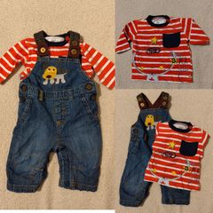 Next Baby Demin Dungaree,s & Top