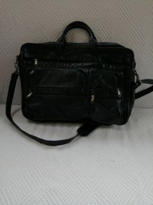 Jane Shilton Black Leather Briefcase