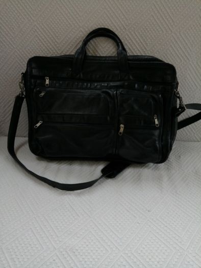 Jane Shilton Black Leather Briefcase