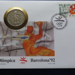 rare coin Handball sports 1992 Olympics cover Barcelona