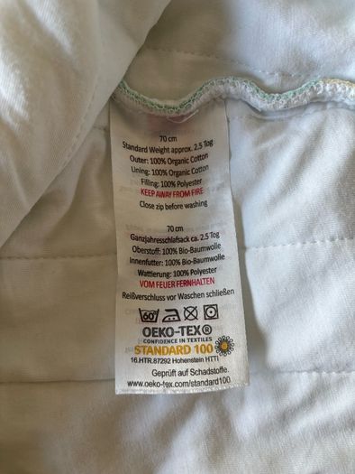 Slumbersac sleeping bag 0-6m Tog 2,5