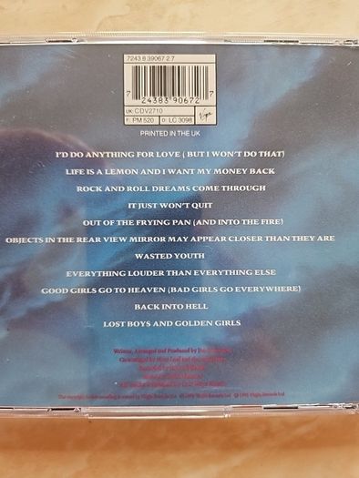 Meat Loaf CD - Bat Out Of Hell II