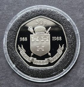 Ireland 1988 Dublin 50 P Fifty Pence Proof Coin