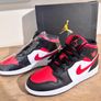 Air Jordan 1 Mid GS Black Size 5 Image 2