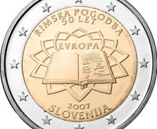 Slovenia 2 Euro Commemorative Coin 2007 - Treaty of Rome. Uncirculated.