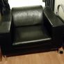 Large black leather armchair in perfect condition. Used only in bedroom. Image 2
