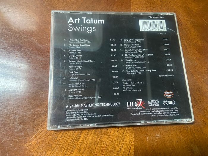 Art Tatum Swings CD