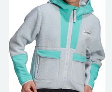 Adidas Terrex Sherpa Hooded Fleece Jacket Size M (uk12-14)