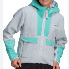 Adidas Terrex Sherpa Hooded Fleece Jacket Size M (uk12-14)