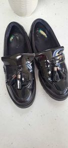 M&S Black Patent Loafers Sz 6UK