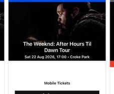 Weeknd Croke Park Premium Tickets