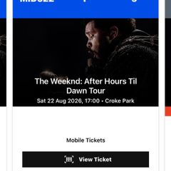 Weeknd Croke Park Premium Tickets