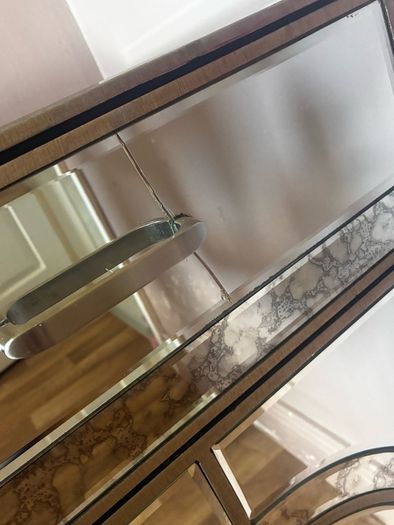 Gatsby antique mirror 3 drawer and 3 door sideboard