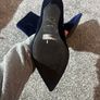 NEW Insolia Navy Velvet Sock Boots - Size 39 / Size 6 Image 6