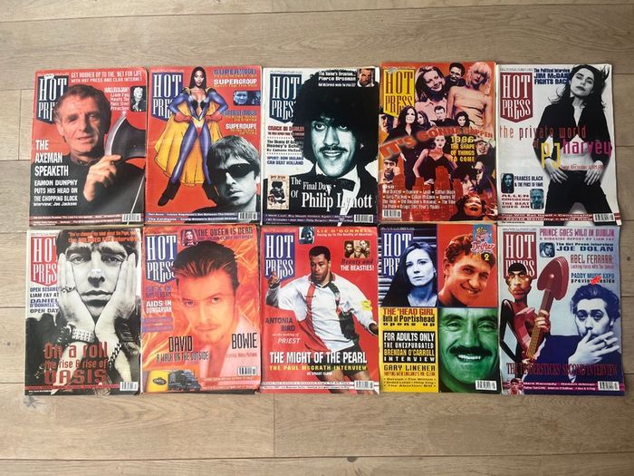 HUGE collection of Hot Press '90s magazines - collectors items, perfect condition!