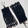 Pitch Black earrings, handbeaded Image 6