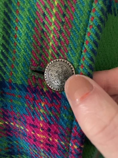 vintage check blazer